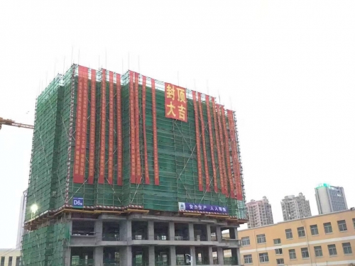 【一线投影】尊龙凯时人生就是博z6com集团安徽山水文园首栋楼主体结构顺利封顶